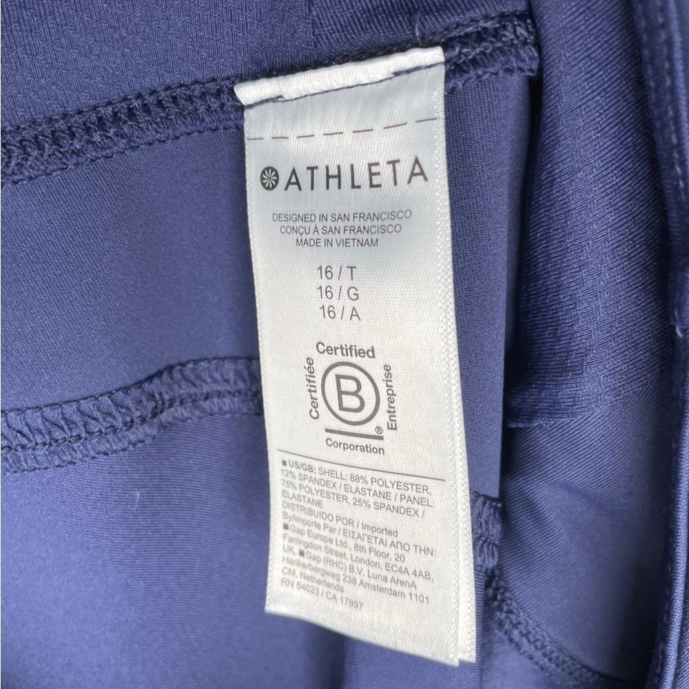 Athleta Fairway High Rise Golf Pants Women's Size 16T in Navy Blue Retail $129 - Picture 8 of 13